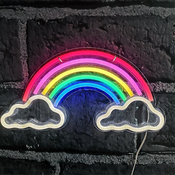 Neon Regnbue, Neon Regnbue Lampe via USB, til Hjemmet, Fester, Fødselsdage (Regnbue)