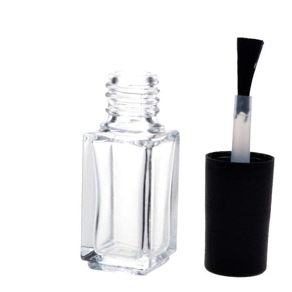 Tomma klara nagellacksflaskor med pensel (5ml 5-pack)