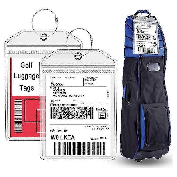 Erittäin Suuri Vedenpitävä Matkatavaramerkkisetti Matka Golf Matkatavaramerkit Golfkassin Lähetystarra Pidike 22,86 cm x 15,24 cm 4 kpl - B16