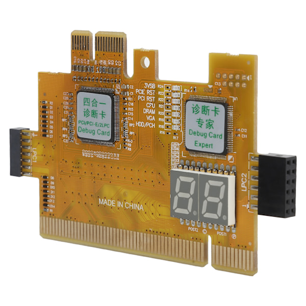 Skrivebordsdiagnostikkort PCI PCIE 2LPC 4-i-1-analysator Hovedkort 2-biters feilsøkingssett