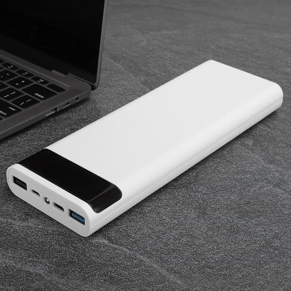 10x18650 Batterikasse Bærbar Strømkilde Ingen Svejsning Jacking DIY Power Bank Shell Kit Tilbehør hvid