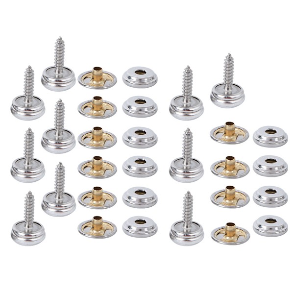 10 set koppar tältfäste spänne skruv snäppfästen fäst snäppknapp fotlängd 15mm
