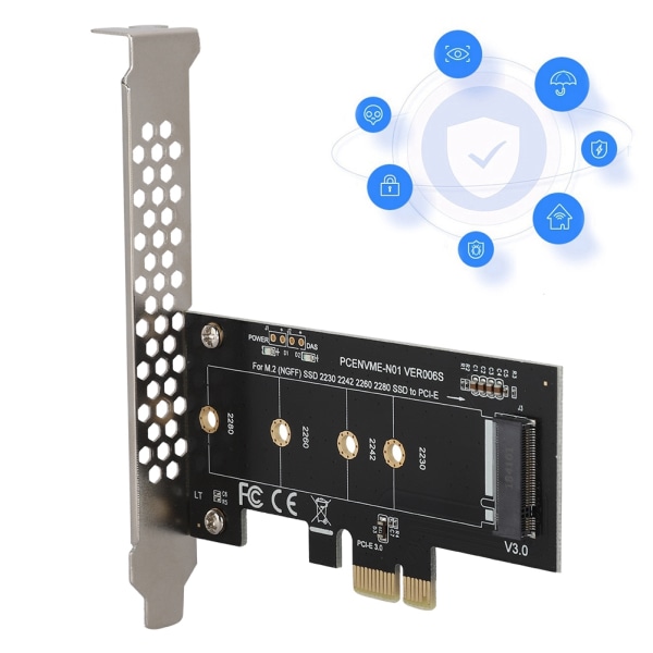 PCI-E til M.2 Expansion Card Connector Converter for M2 NGFF NVME-harddisk