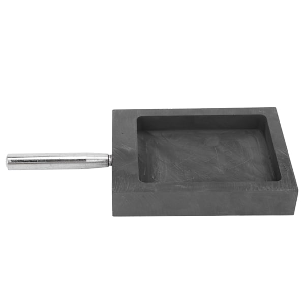 Grafittstøpeform Metall Ingot Form Digel med håndtak for smelting av raffinering Gull Sølv Kobber 4,13 X 3,15 X 0,59 tommer