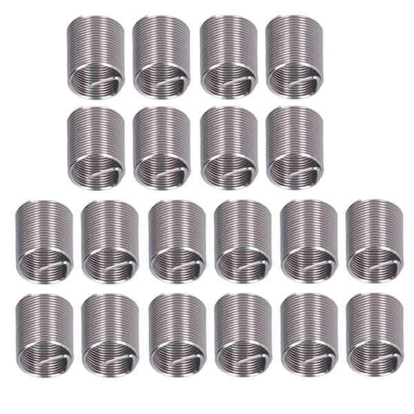 20 stk trådgevindindsats M12 x 1 gevind reparation Reducer møtrik Spiral Circle Extension Tool2D