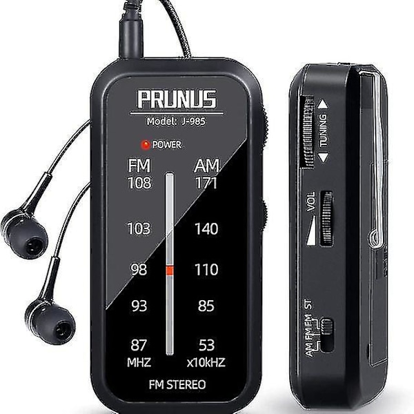 Taskuradio Mini Walkman Am Fm Radio Käsistereokaiutin Kannettava Radio Kannettava Musiikkisoitin Aaa-paristot Kuulokkeilla-B11