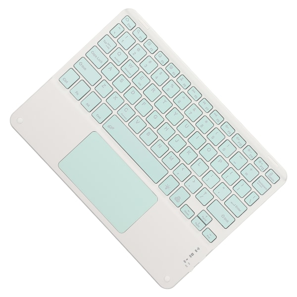 Trådlöst tangentbord med pekplatta Quadrate Keycap Ultratunnt 10-tums trådlöst tangentbord med RGB-bakgrundsbelysning för hemmakontor Cyan