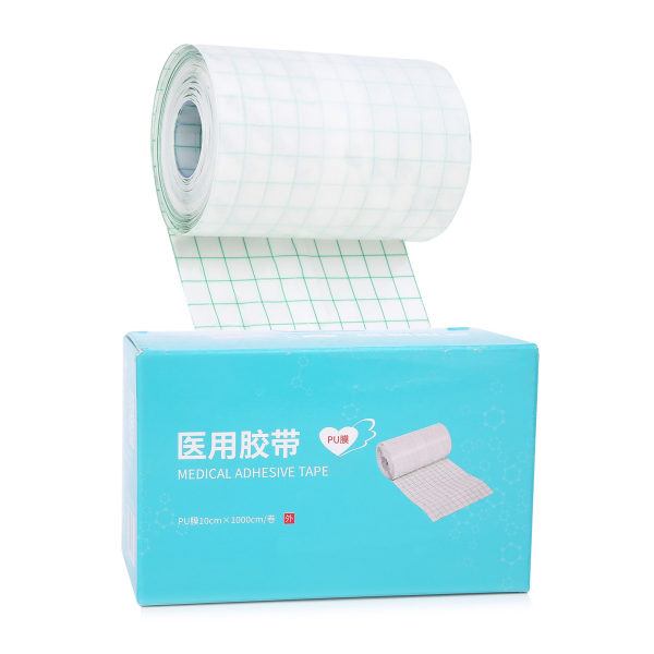 Gennemsigtig strækklæbende bandage Vandtæt klar filmbandage til sår 10 cm x 10 m 10cm*10m