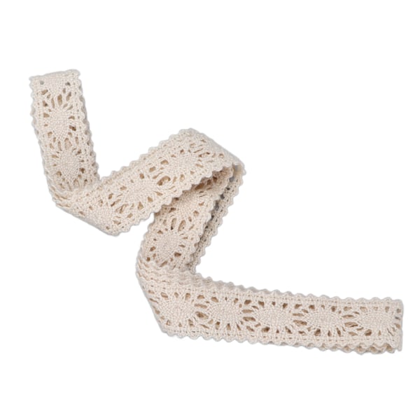 Pitsi Retro Kangas Käsinompelu DIY Materiaali Pitsi Puuvillalanka Pitsi JoulukoristeBeige