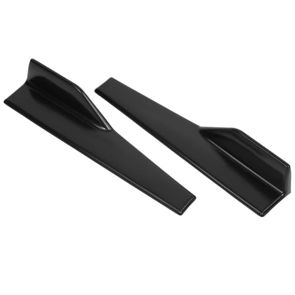 2 stk. Universal Mat Sort Side Skørt Rocker Splitter Winglet Vinger Canard Diffuser