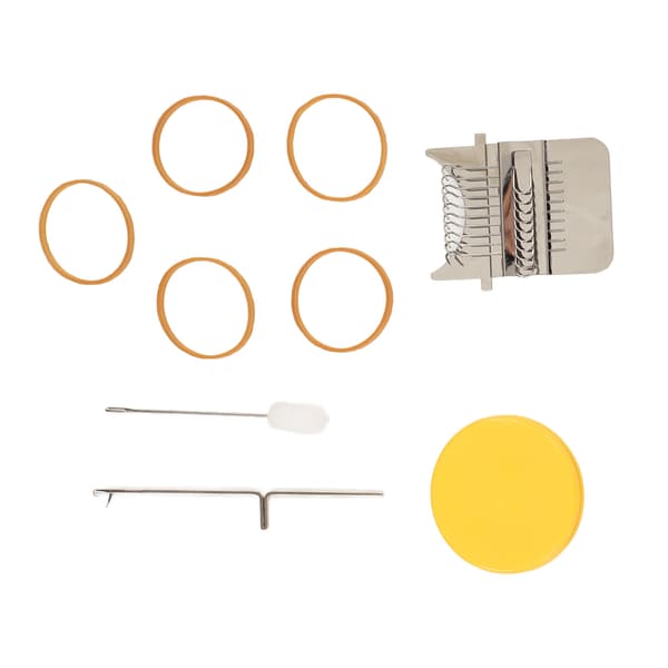 Trä Darning Mini Vävmaskin DIY Sömnad Snabbt Darning Vävstol med Gummiband Virkmaskin för Kläder 10 Stift