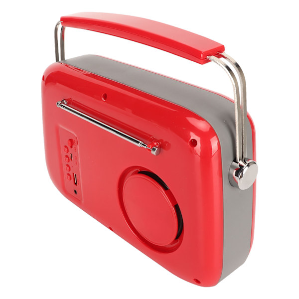 Retro Radio Bluetooth Kaiutin Kannettava Kädessä pidettävä HiFi Stereo Ääni Söpö vanhanaikainen radiokaiutin juhliin Outdoor Red