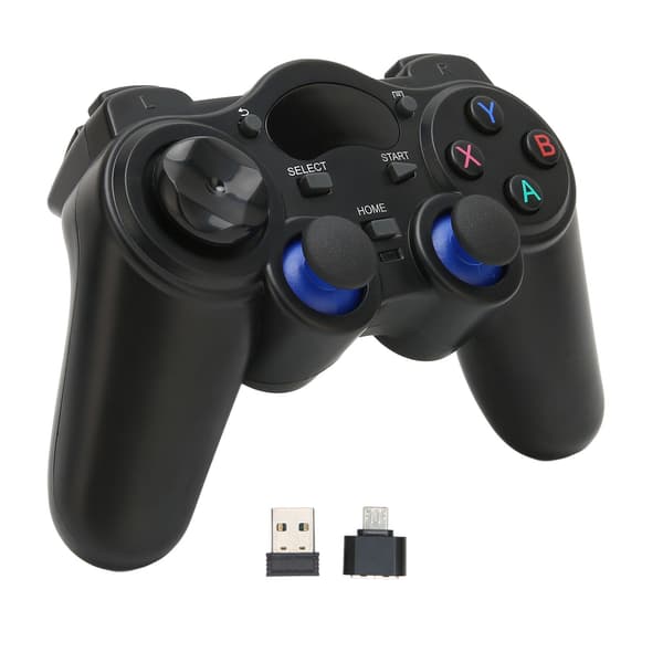 Trådløs Gamepad 2.4GHz Følsomme Knapper Game Controller med 360 Graders Joystick til Android Telefon Smart TV