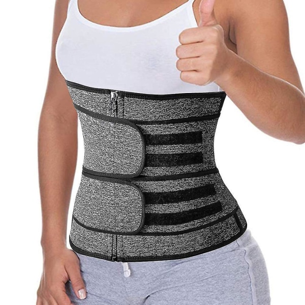 Justerbar waist trainer och midjetrimmerbälte för män och kvinnor med svettbälte för viktminskning