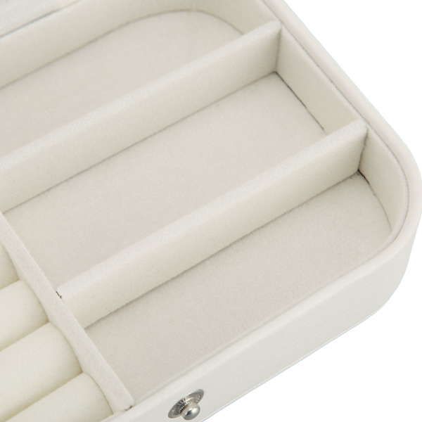 Halsband Organizer Box Bärbar Display Förvaring Stor kapacitet Dammtät Örhänge Hållare Organizer Case Vit