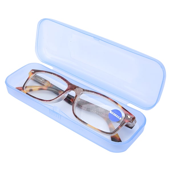 Blått ljusblockerande läsglasögon Unisex Simple Retro Portable Presbyopic Glasögon(+100 )