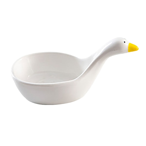 Creative Cartoon Ceramic Embossed Dipping Dish Home Kitchen Sauce Dish Vinegar Dish Swan