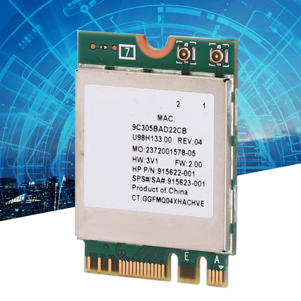 Netværkskort RTL8822BE Dual Band 2.4G/5G M.2 Interface Support for Bluetooth 4.2