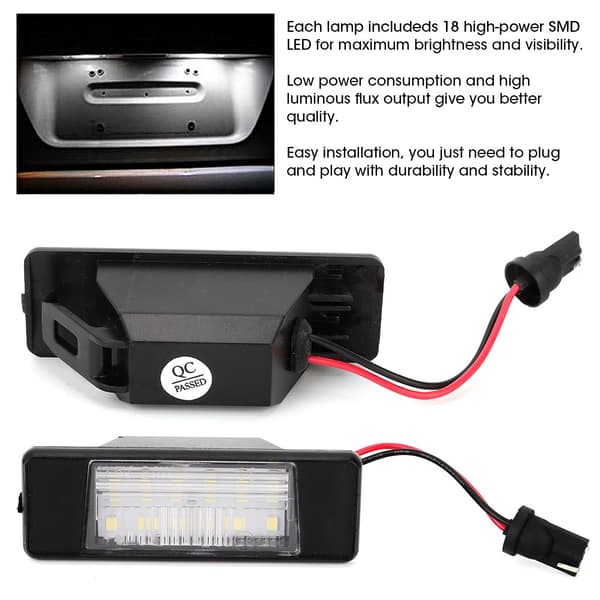 2 stk. bil SMD 18 LED nummerskiltlys passer til Pathfinder R51 02/2005-08/2010