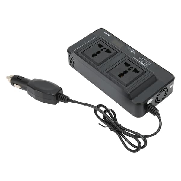 200W Power Inverter DC 12V til 220V AC med 2.1A 4 Port USB Multi Beskyttelse Universal til Køretøjer
