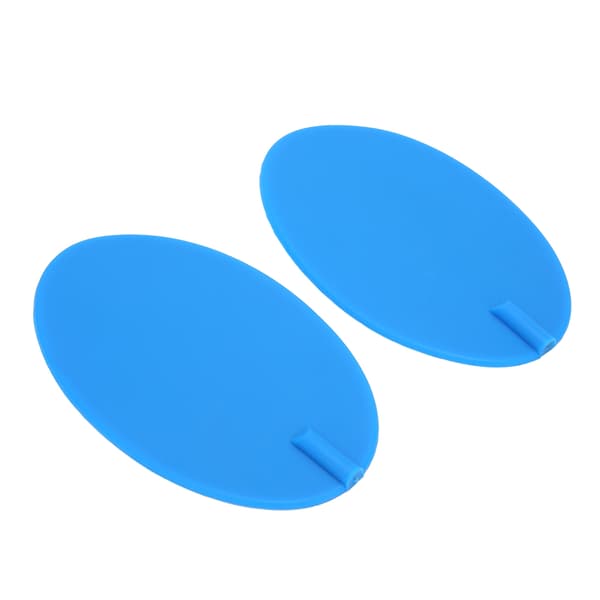 2 stk. Fysioterapi Silikon Elektrode Pads Blå Oval Kroppselektrode Patch 95x160mm