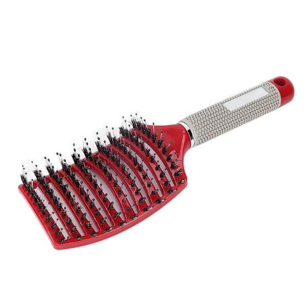 Curved Vent Styling Hårborste Professionell Paddle Detangler Detangling Borste för vått torrt lockigt tjockt rakt hår Rött