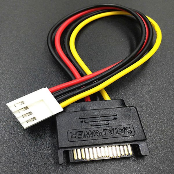 Sata 15pin Strömomvandlare Adapterkabel 4pin Ide Till Sata 15p Strömförlängning