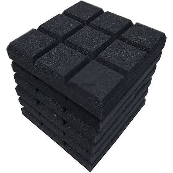 300x300x50mm 12/24 stk. Lydisolerende Lydabsorberende Skum Lydabsorberende Behandlingsplade til Studietilstand Studiekileform Beskyttende Svamp (Si