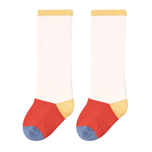 Spädbarnsstrumpor med tecknat björnmönster, bra andningsförmåga, unisex strumpor till baby i mitten av vaden för höst och vår S