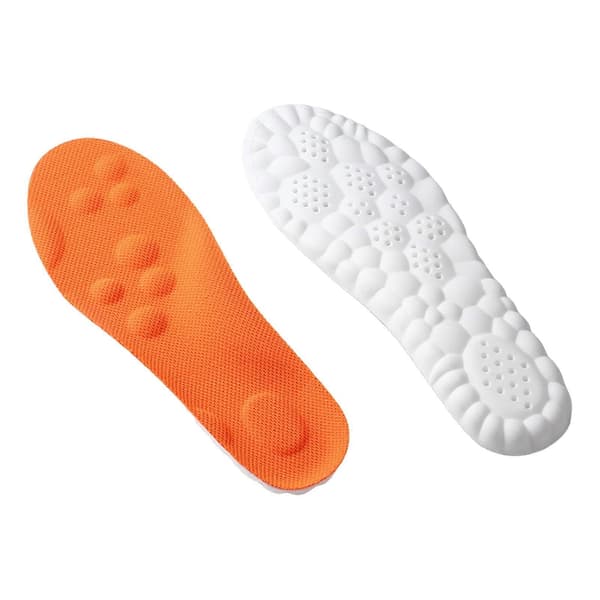 4D Cloud Comfort Innleggssåler - Bue Støtte og Støtdempende - for Menn og Kvinner Oransje Orange 45-46