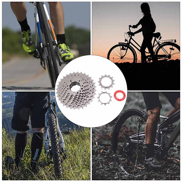 9 Speed ​​11-32T sammenleggbar sykkel stålkassett Freewheel sykkeltilbehør