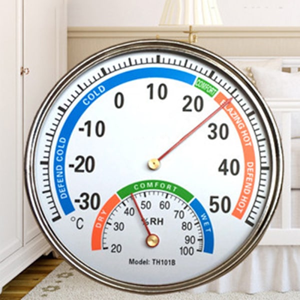 Termometer Hygrometer Pekare Typ Full Metal Multifunktion Inomhus Termometer för Bebisrum Sjukhus Apotek