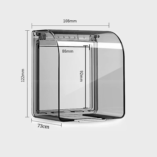 Stikkontaktdeksel Barnesikkert 86 Modell Universal Vanntett Stikkontaktboks 12.2×10.8×7.3 CM Vanntette Utendørs Stikkontakter for Bryter