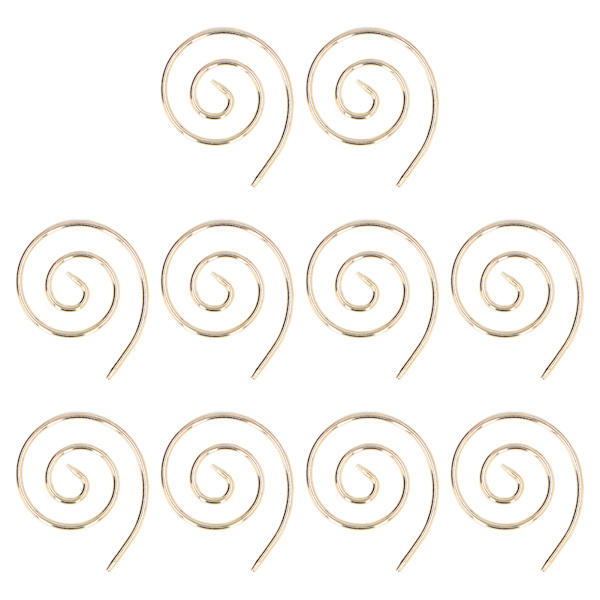 10 stk. spiral strikkepinde i rustfrit stål, praktisk rund sjalnål, syværktøj til klædetrøje, guld