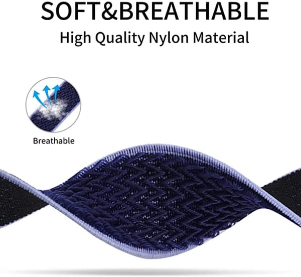 Stretchig rem för Apple-klockor Justerbar stretch flätad elastisk väv nylon för iWatch 7 --- lila (42/44/45 mm)