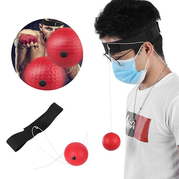 Punching Reaction PU Foam Ball Pannband Justerbar Sport Fitness Boxning Utrustning