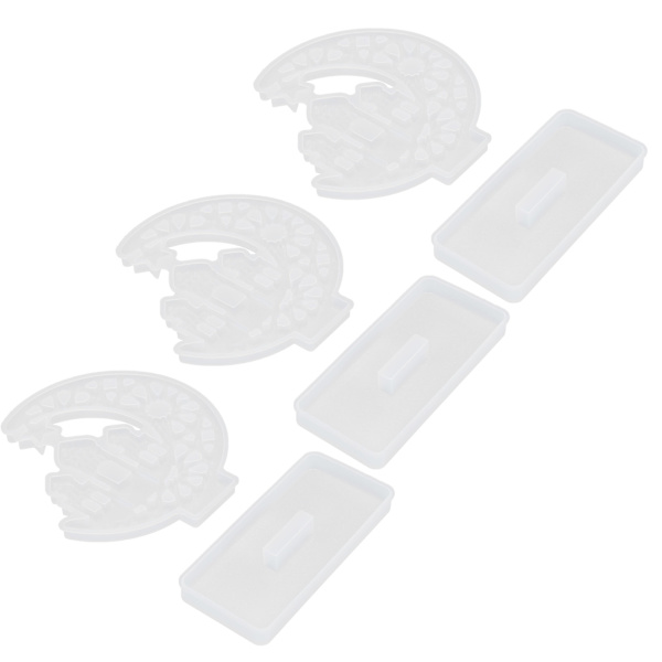 3 sæt epoxyforme harpiksstøbeforme DIY håndlavede silikone Crystal Castle Borddekoration