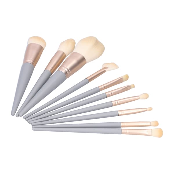 10 STK Makeupbørstesæt Bløde børster til blush øjenskygge øjenbryn highlight