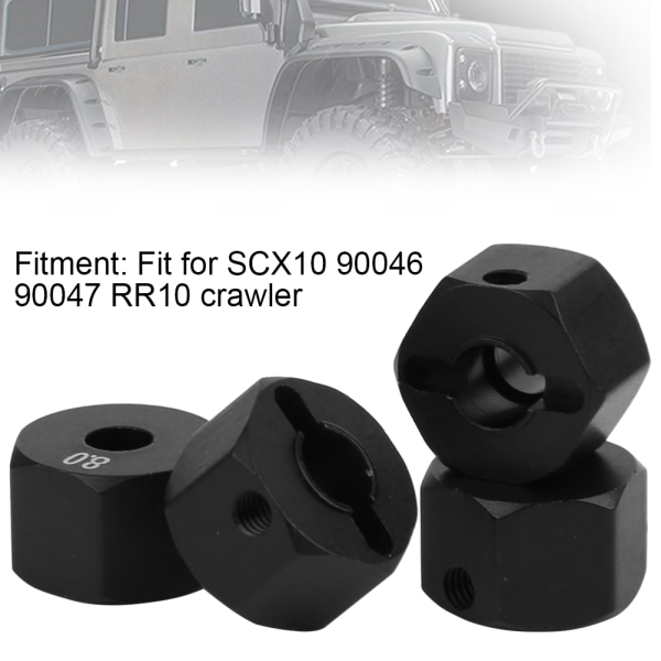 Hjul sekskantnav-oppgraderingsdel Tilbehør Passer for SCX10 90046 90047 RR10 RC Crawler8.0mm