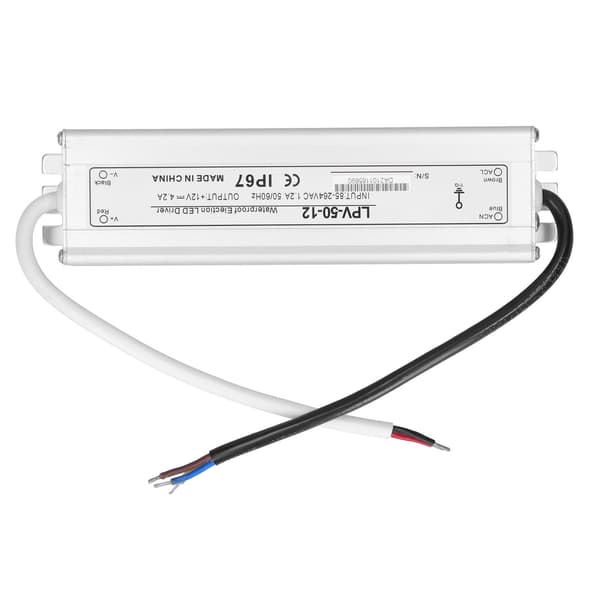 BERM LED-driver elektronisk 50W vanntett strømforsyningstransformatoradapter LPV‑50‑12 DC12V