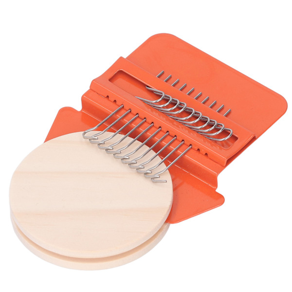 10 krokar Mini vävstol maskin hushåll liten vävstol maskin med 6,5 cm träbräda för handhantverk DIY vävning orange triangel