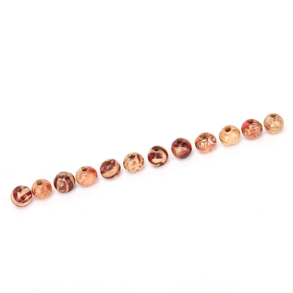 200 kpl 8 mm pyöreitä puuhelmiä rannekorun koristehelmiä DIY-materiaalitarvikkeita