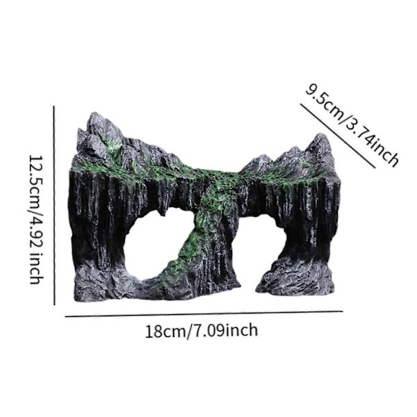 Akvarium Klippehule Fisk Hule Harpiks Skjulested Hule til Betta Cichlid Stil A