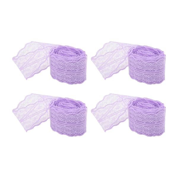 4 stk. blondebånd i nylon, retro DIY dekorative tilbehør til gaveindpakning, lilla