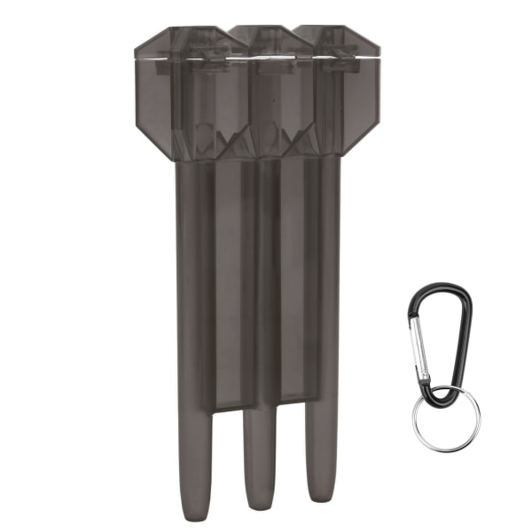Universal Bärbar Dart Box ABS- case 3-hylsa Förvaring W/Aluminium Legering Hang Spänne Svart