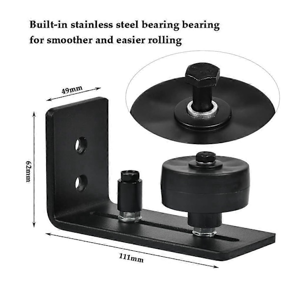 2025 Egnet 8 i 1 Gulvguide Justerbar Skydedørs Gulvguide Væg/Bund Dørguide Skydedørsguide Kit