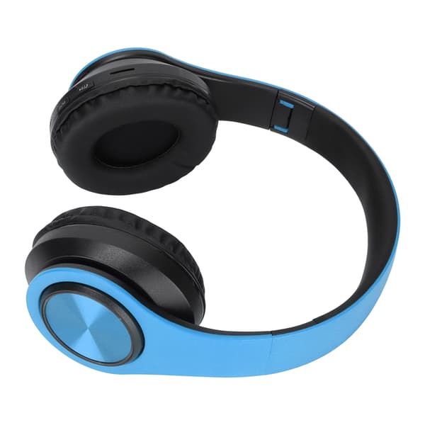 Trådløst headset Stereo Støjreducerende Sammenklappelige Bluetooth-hovedtelefoner til mobiltelefon PC Rejse Spil Blå Sort