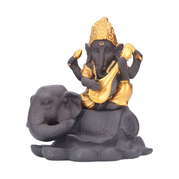 Tilbagevendende røgelse brænder Pipa elefant lilla sand guld tegning bærbar størrelse stress relief insence vandfald