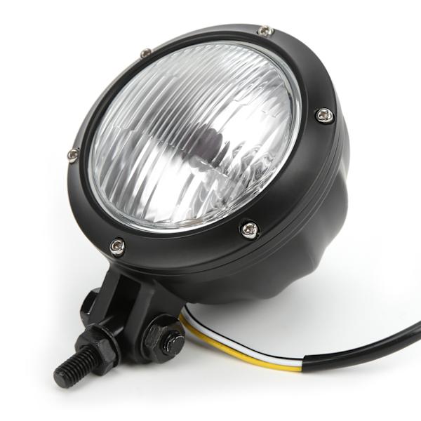 Motorsykkel frontlykt Retro 55W Sink-legering Universal erstatning for Yamaha 12V motorsykkel