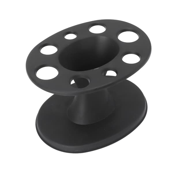 Professionel Salon Kamme Opbevaringsstativ Multi Slots Rundformede Clips Saks Holder Rack Sort